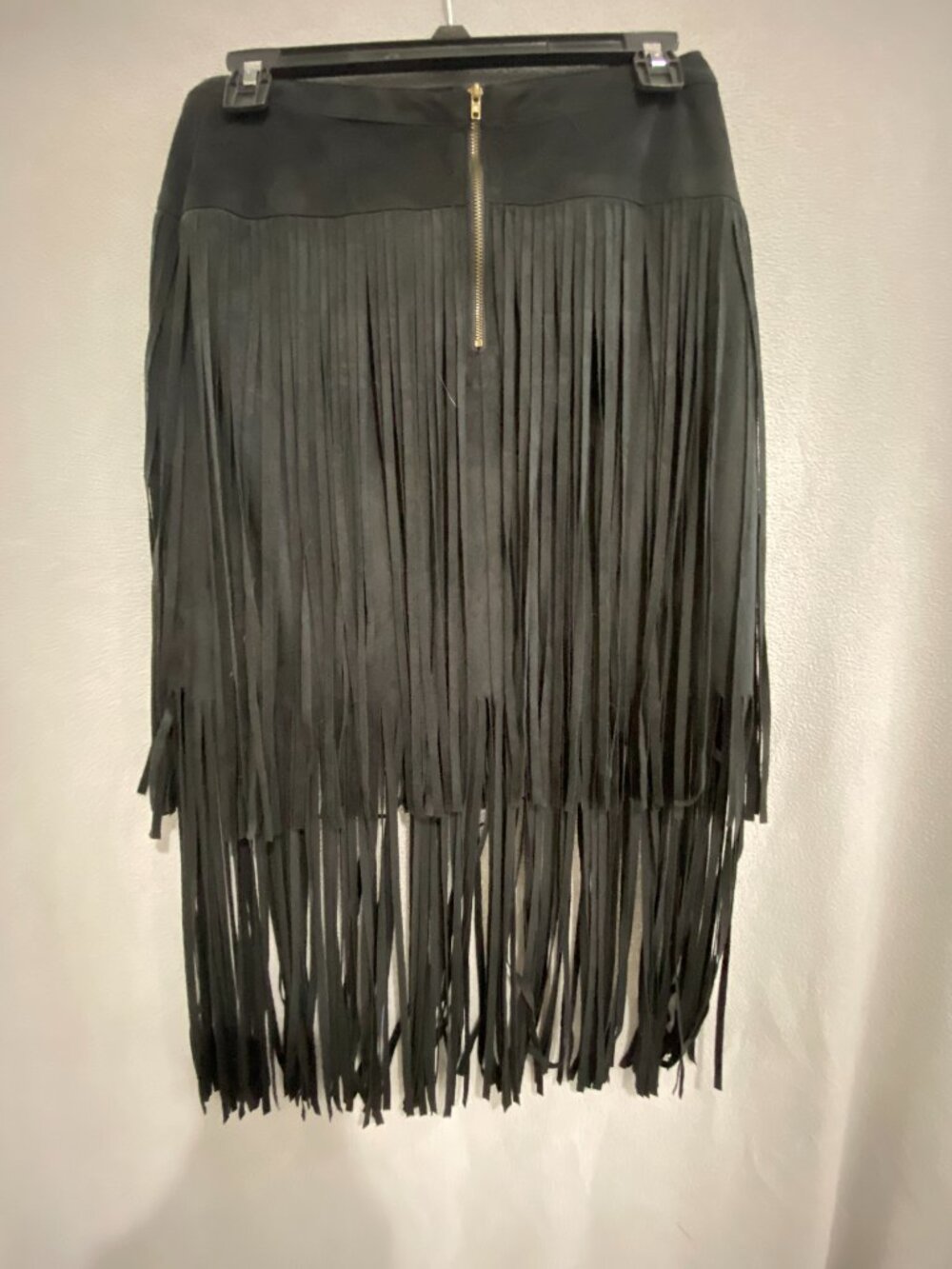 Loveriche Black Fringe Skirt Size Small Boho Western Festival Tassel Skirt - Picture 2 of 8